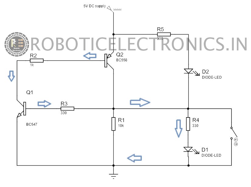 Short circuit protection using a Transistor